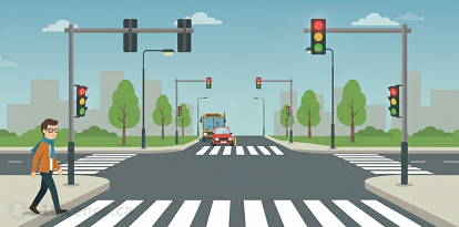 Intersections, Lights & Pedestrians Logo